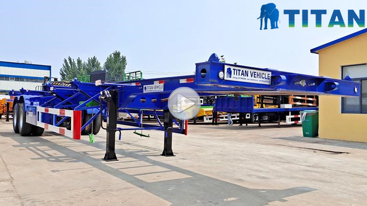 2 Axle 40ft Container Skeleton Trailer for Sale