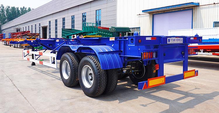 2 Axle 40ft Container Skeleton Trailer for Sale