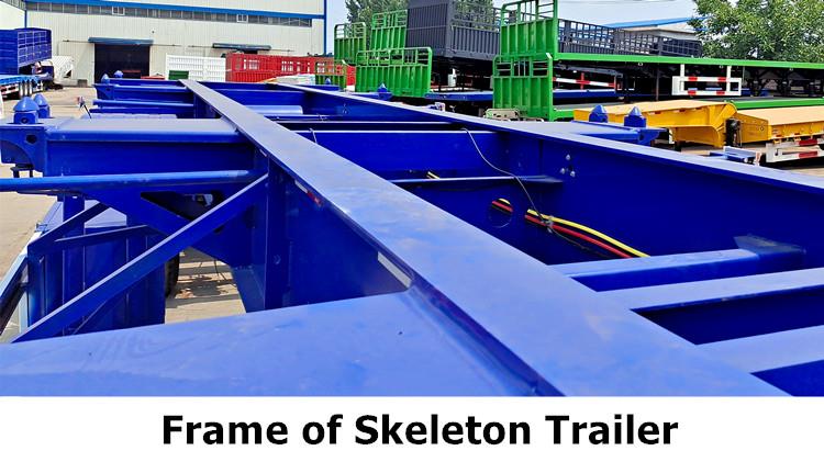 2 Axle 40ft Container Skeleton Trailer for Sale
