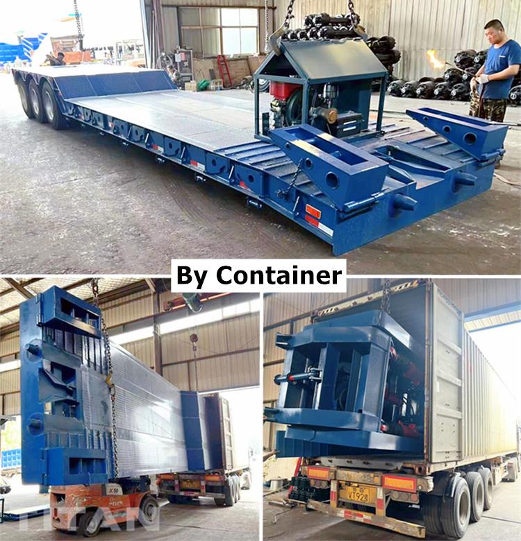 3 Axle 80 Ton Removable Lowboy Gooseneck Trailer for Sale