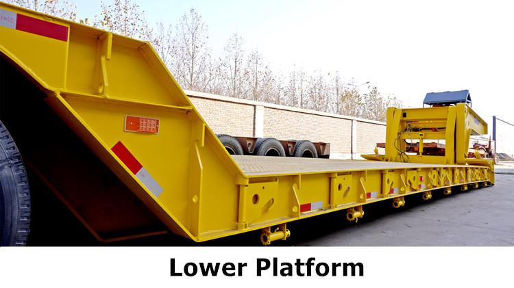 3 Axle 80 Ton Removable Lowboy Gooseneck Trailer for Sale