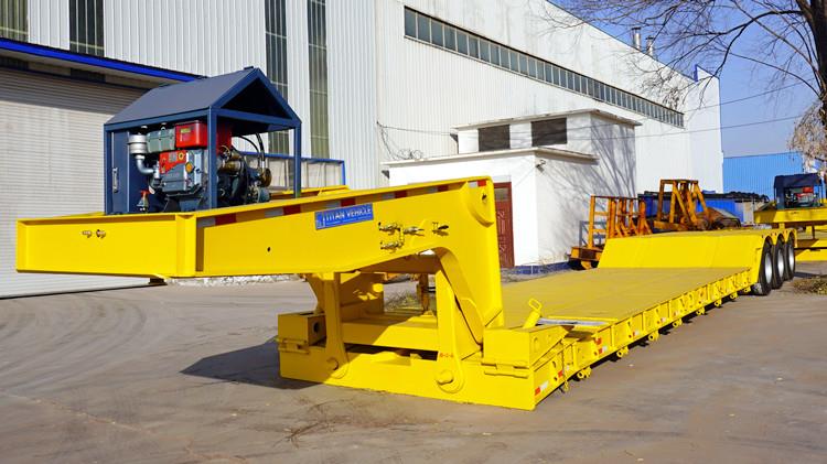 3 Axle 80 Ton Removable Lowboy Gooseneck Trailer for Sale