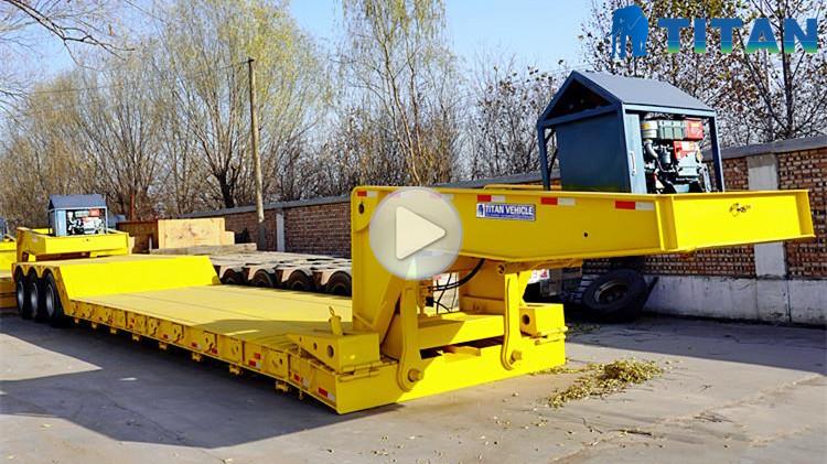 3 Axle 80 Ton Removable Lowboy Gooseneck Trailer for Sale