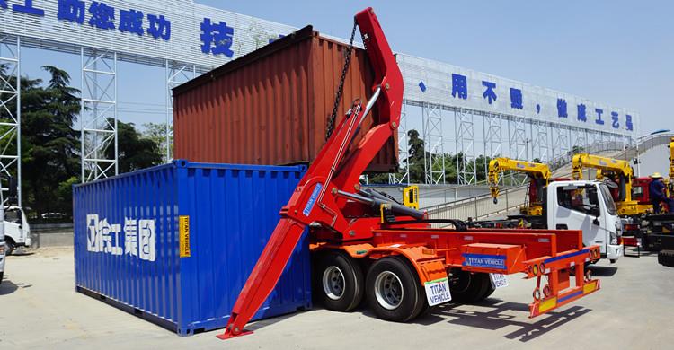 37 Ton Container Side Lifter Trailer with Crane for Sale