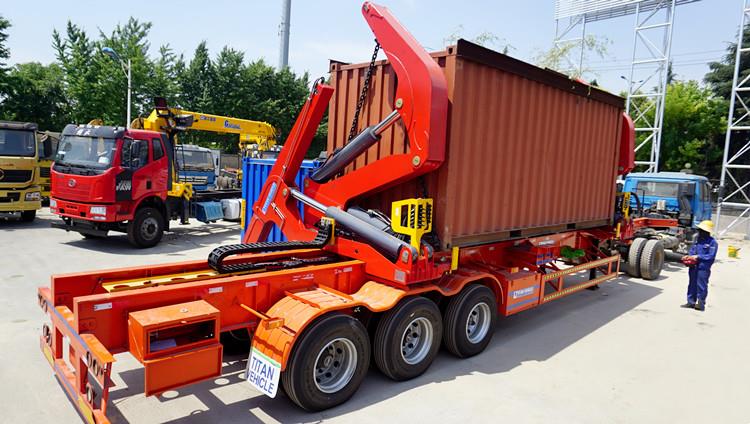 37 Ton Container Side Lifter Trailer with Crane for Sale