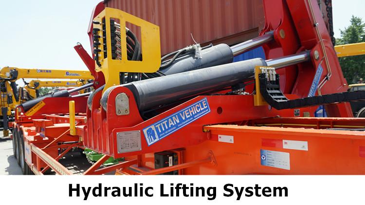 37 Ton Container Side Lifter Trailer with Crane for Sale