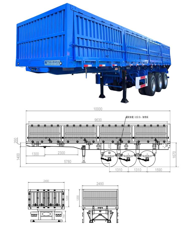 Dropside 34 Ton Side Tipper Trailer for Sale