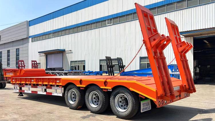3 Axle Low Bed Trailer Price | 40ft Low Bed Semi Trailer for Sale