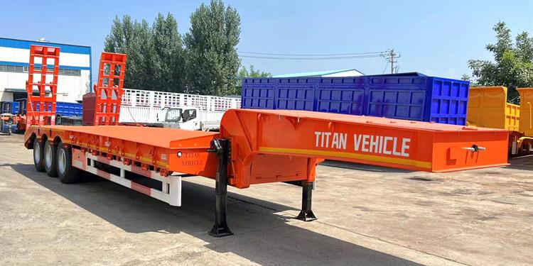 3 Axle Low Bed Trailer Price | 40ft Low Bed Semi Trailer for Sale