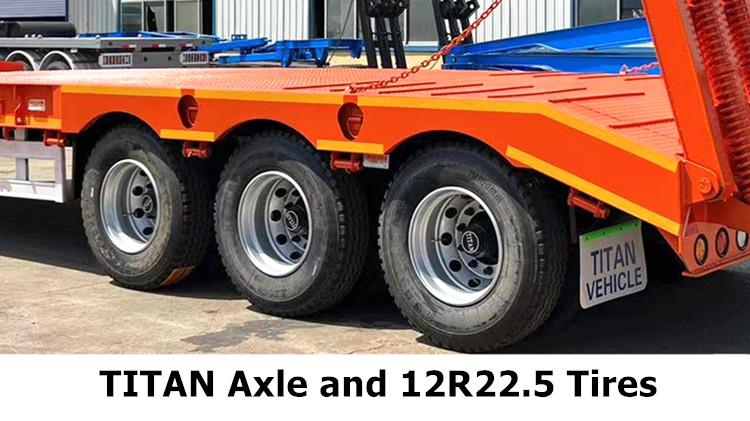 3 Axle Low Bed Trailer Price | 40ft Low Bed Semi Trailer for Sale