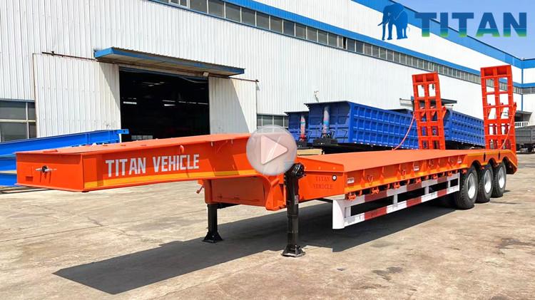 3 Axle Low Bed Trailer Price | 40ft Low Bed Semi Trailer for Sale