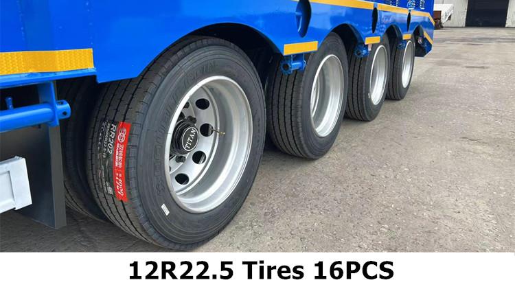 4 Axle 100 Ton Lowbed Truck Trailer for Sale