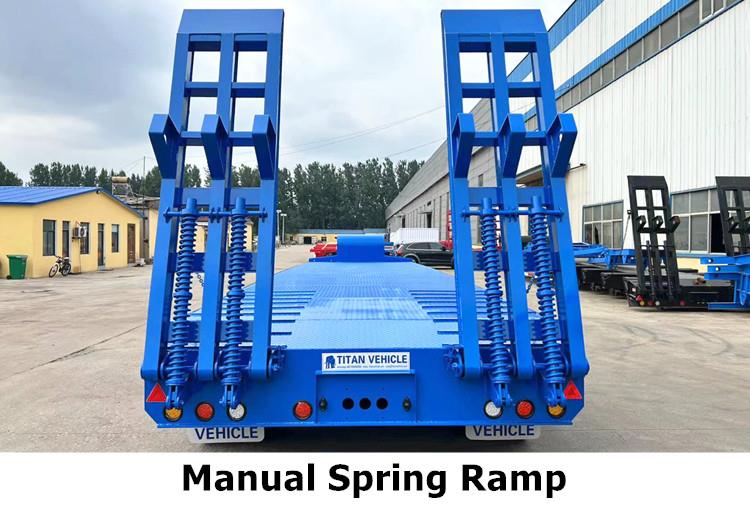 4 Axle 100 Ton Lowbed Truck Trailer for Sale